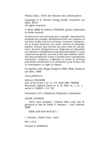 1913. Vara secolului