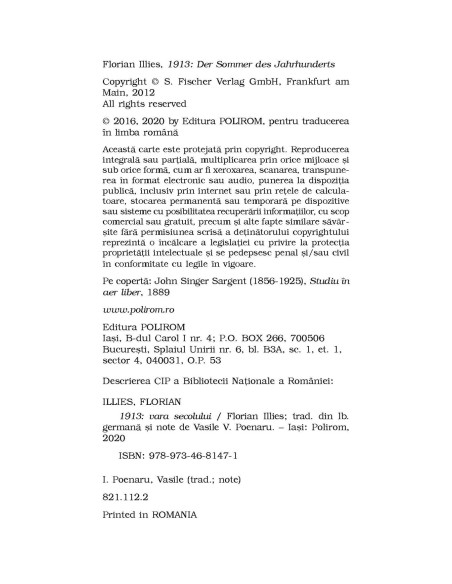 1913. Vara secolului