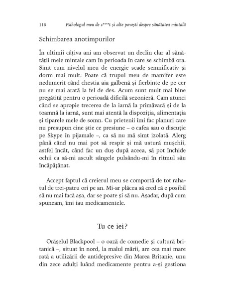 Psihologul meu de c***t și alte povești despre sănătatea mintală
