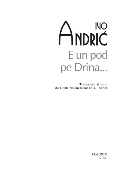 E un pod pe Drina...