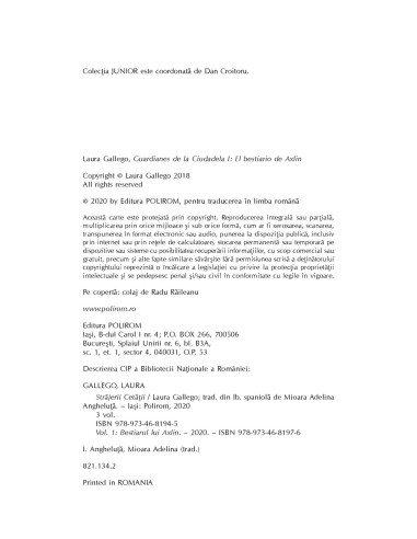 Străjerii cetăţii. Vol. I: Bestiarul...