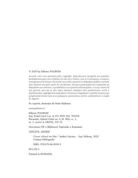 Cioran. Ultimul om liber