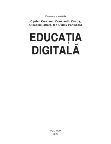 Educaţia digitală Educaţia digitală