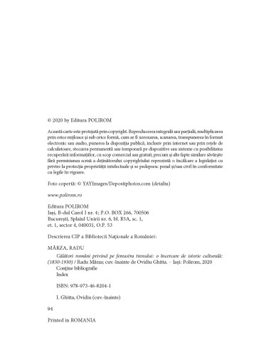 Călători români privind pe fereastra...