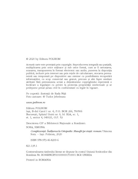 Complezenţă  Înălţarea la ortopedie * Musafir pe viaţă