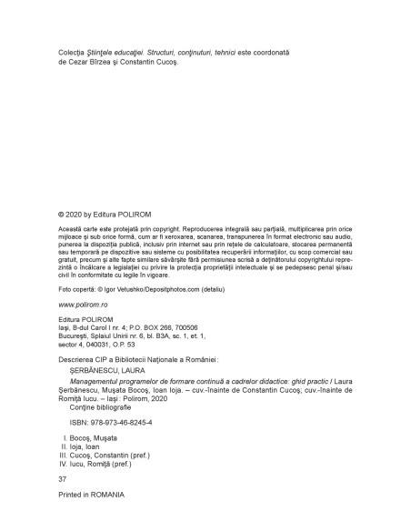 Managementul programelor de formare continuă a cadrelor didactice. Ghid practic