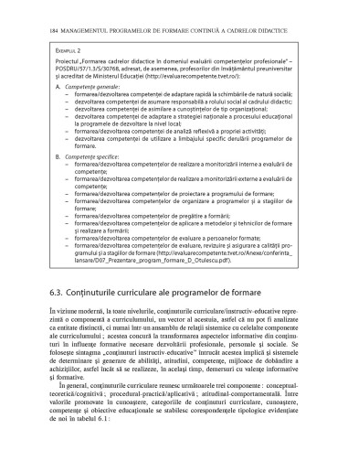Managementul programelor de formare... Managementul programelor de formare...