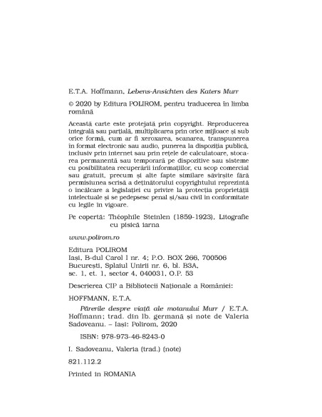 Părerile despre viaţă ale motanului Murr