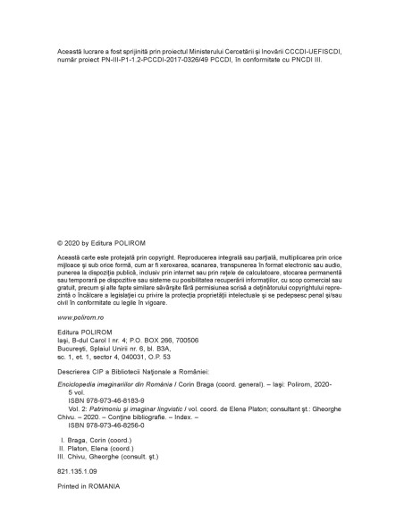 Enciclopedia imaginariilor din Romania. Vol. II: Patrimoniu și imaginar lingvistic