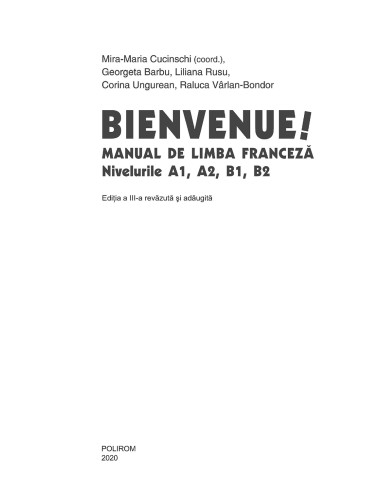 Bienvenue! Manual de limba franceză
