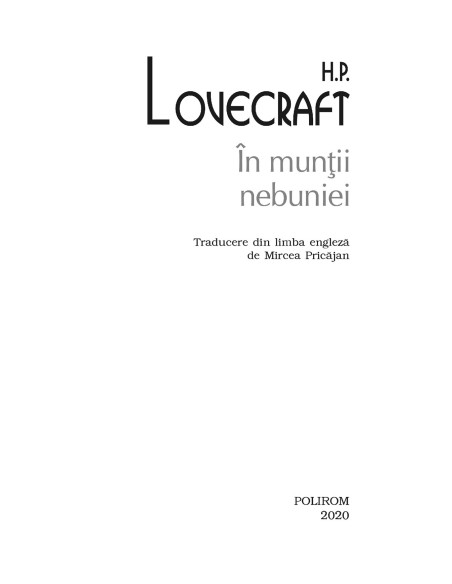 În munţii nebuniei