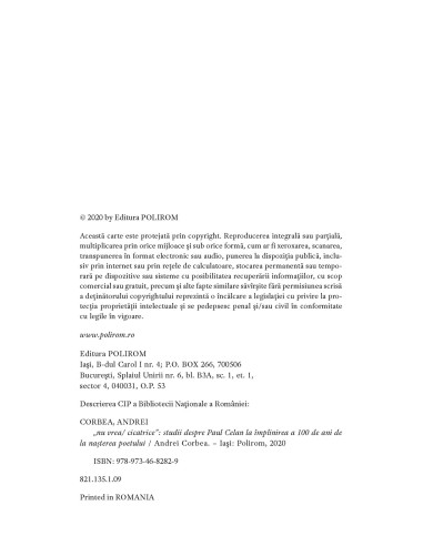 „nu vrea/cicatrice”. Studii despre... „nu vrea/cicatrice”. Studii despre...