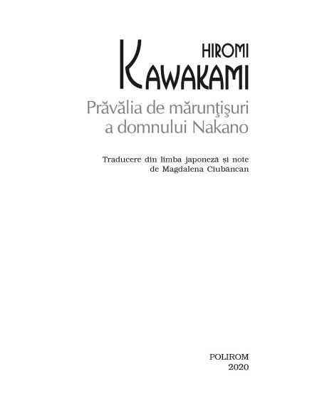 Prăvălia de mărunţişuri a domnului Nakano