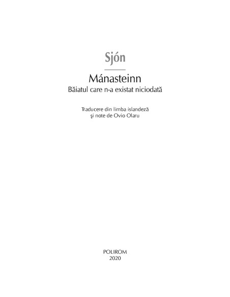 Mánasteinn. Băiatul care n-a existat niciodată