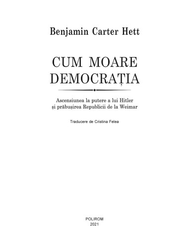 Cum moare democraţia Cum moare democraţia