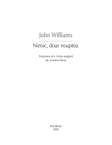 Nimic, doar noaptea Nimic, doar noaptea