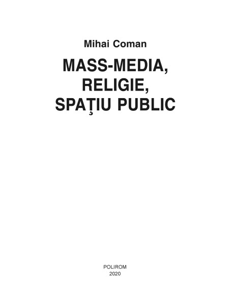 Mass-media, religie, spaţiu public