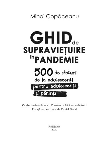 Ghid de supravieţuire în pandemie