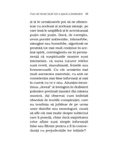 Cum să rămâi lucid într-o epocă a dezbinării