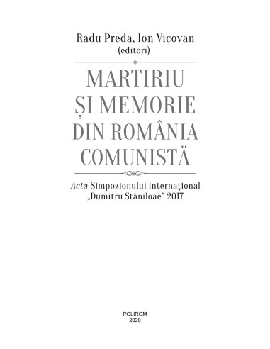 Martiriu și memorie din România...