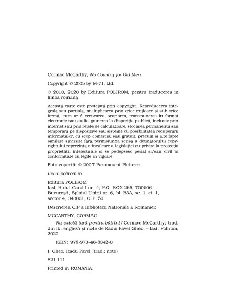 Nu există ţară pentru bătrîni