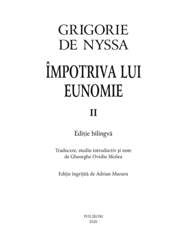 Împotriva lui Eunomie. Vol. II