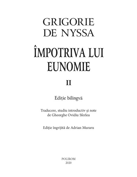 Împotriva lui Eunomie. Vol. II