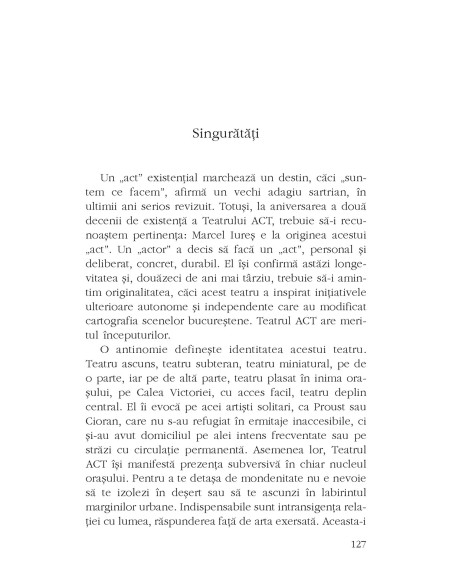 Viaţă şi teatru pe Scena lumii