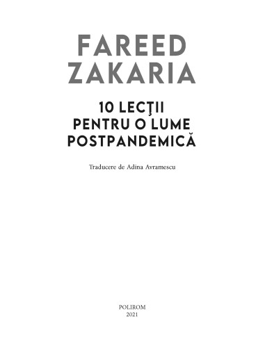 10 lecții pentru o lume postpandemică