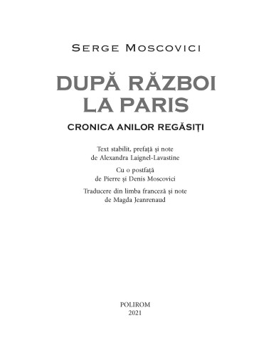 După război la Paris După război la Paris