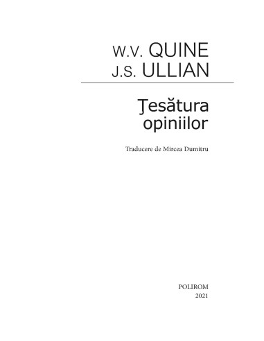 Țesătura opiniilor Țesătura opiniilor
