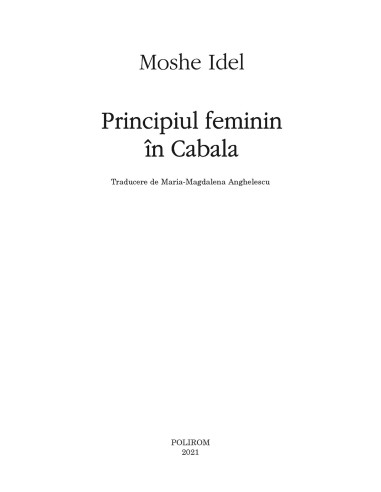 Principiul feminin în Cabala Principiul feminin în Cabala
