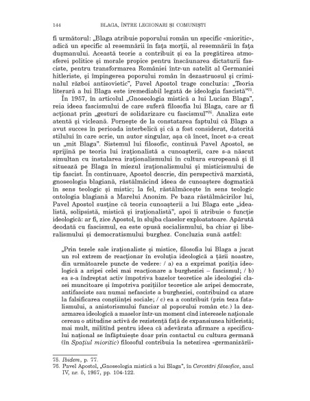 Blaga, între legionari și comuniști