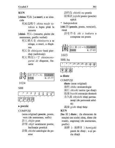 Dicţionar japonez-român de Kyōiku Kanji