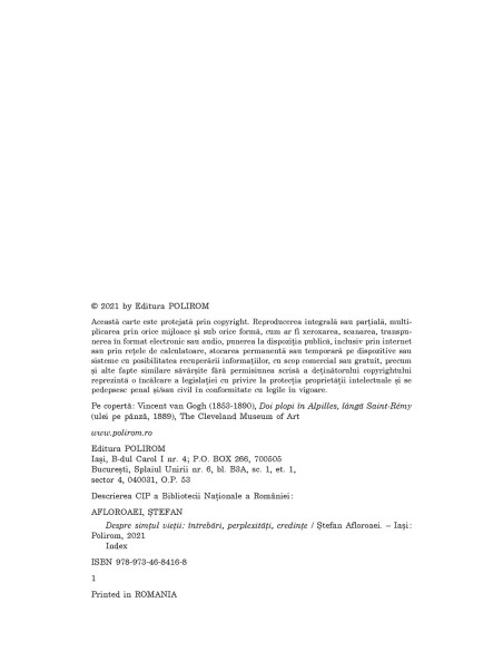 Despre simţul vieţii