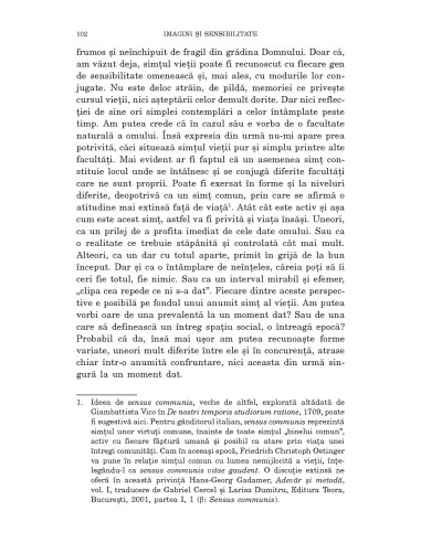 Despre simţul vieţii