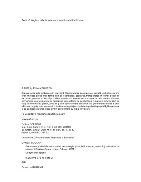 Fake news şi dezinformare online: recunoaşte şi verifică