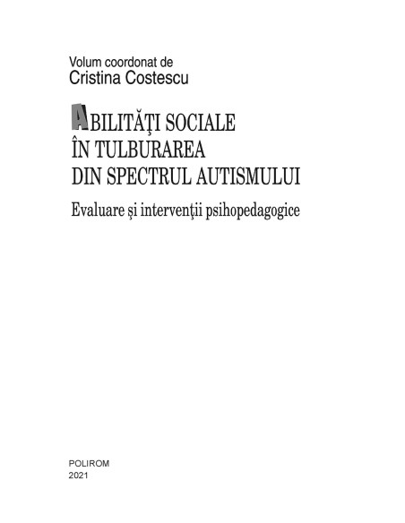 Abilităţi sociale în tulburarea din spectrul autismului