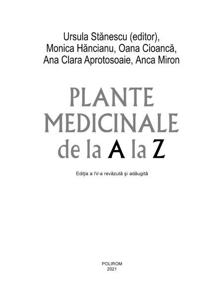 Plante medicinale de la A la Z
