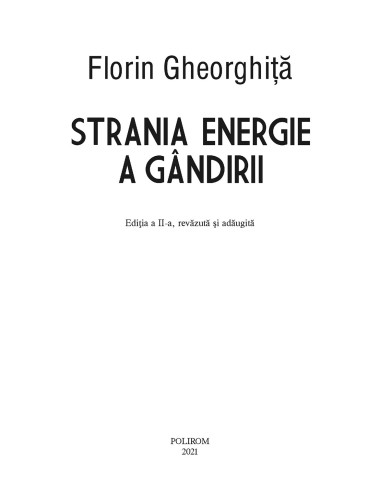 Strania energie a gândirii 