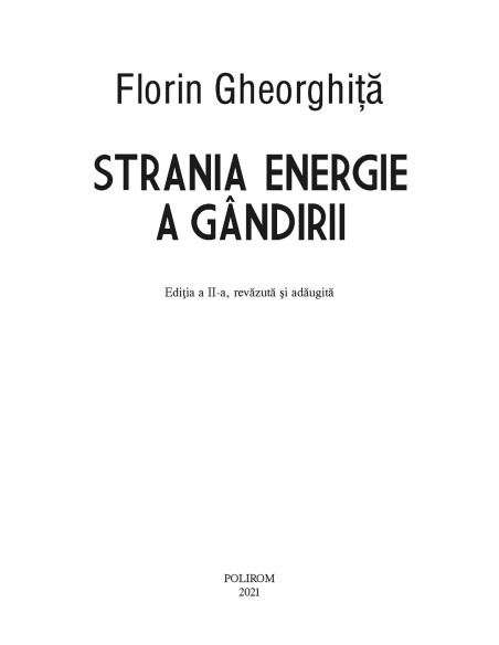 Strania energie a gândirii 