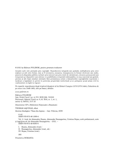 Summa theologica. Volumul II Summa theologica. Volumul II