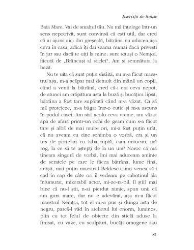 Exerciţii de linişte Exerciţii de linişte