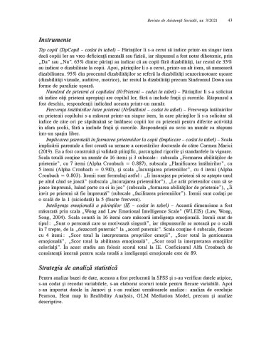 Revista de asistenţă socială. Nr. 3/2021 Revista de asistenţă socială. Nr. 3/2021