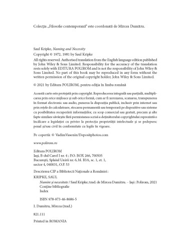 Numire şi necesitate Numire şi necesitate