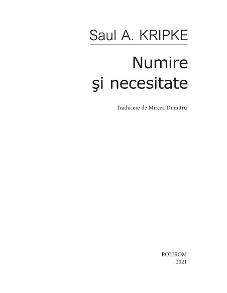 Numire şi necesitate