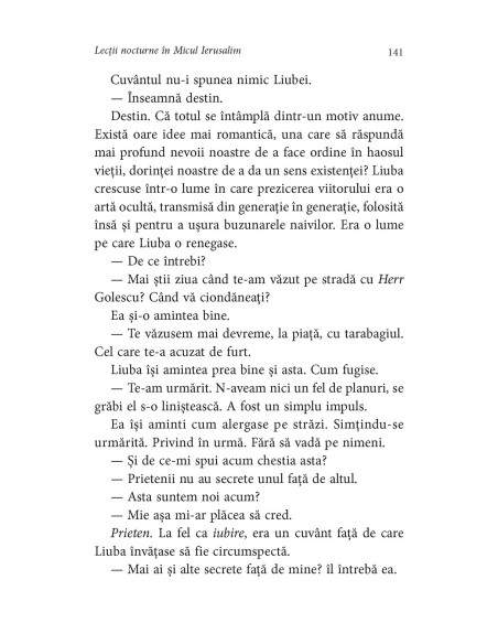 Lecţii nocturne în Micul Ierusalim