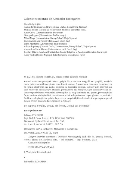 Despre ierarhia cerească