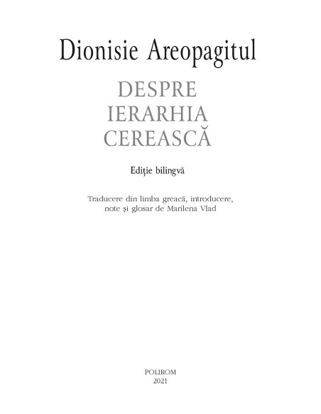 Despre ierarhia cerească