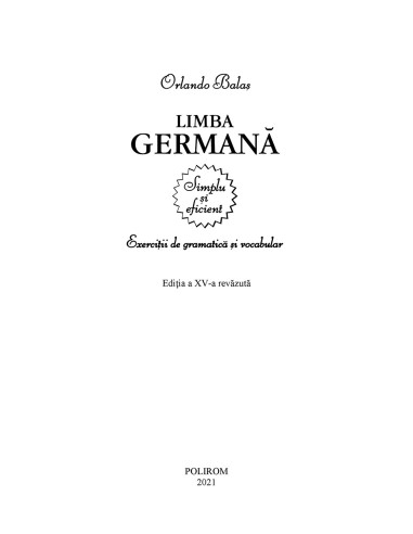 Limba germană. Exerciţii de gramatică... Limba germană. Exerciţii de gramatică...